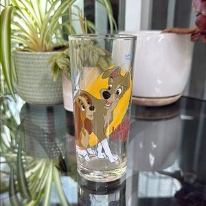 Disney Lady and the Tramp Glass